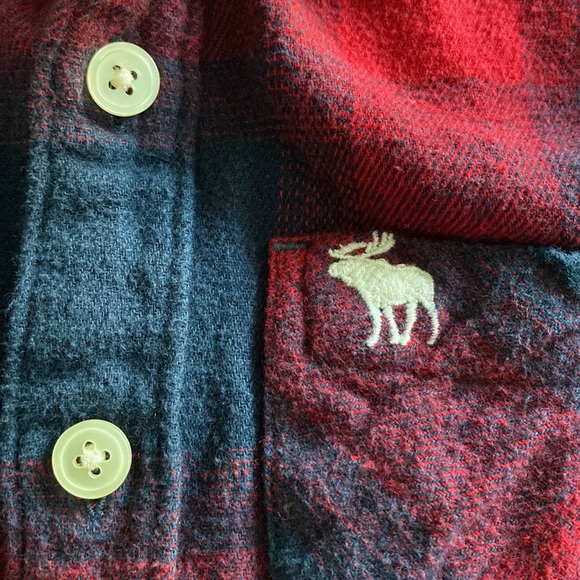 Boys Abercrombie Kids Flannel Plaid Button Shirts Twins - Set of 2 - Picture 11 of 11